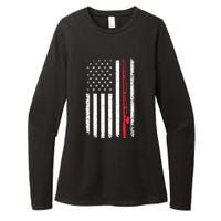 Vintage American Flag Fishing Rod Fishing Lover Fisherman Gift Womens CVC Long Sleeve Shirt