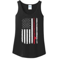 Vintage American Flag Fishing Rod Fishing Lover Fisherman Gift Ladies Essential Tank