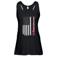 Vintage American Flag Fishing Rod Fishing Lover Fisherman Gift Ladies Essential Flowy Tank