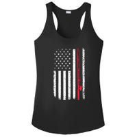 Vintage American Flag Fishing Rod Fishing Lover Fisherman Gift Ladies PosiCharge Competitor Racerback Tank