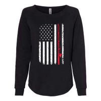 Vintage American Flag Fishing Rod Fishing Lover Fisherman Gift Womens California Wash Sweatshirt