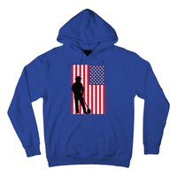 Vintage American Flag Yard Work Dad 4th Of July 2024 Meaningful Gift Hoodie