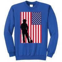 Vintage American Flag Yard Work Dad 4th Of July 2024 Meaningful Gift Sweatshirt