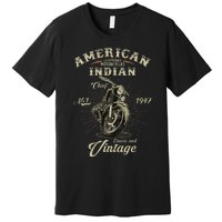 Vintage American For Old Biker Gifts Premium T-Shirt