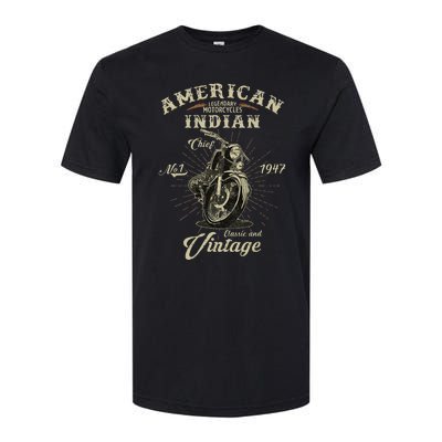 Vintage American For Old Biker Gifts Softstyle CVC T-Shirt