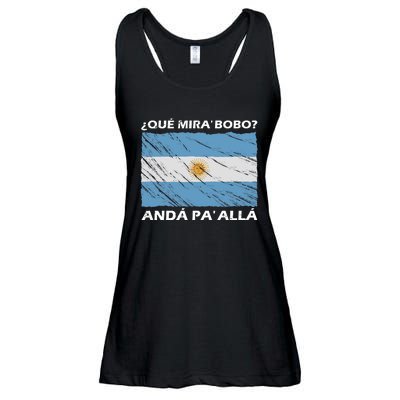 Vintage Argentina Flag Qué Miras Bobo Qué Mira Bobo Ladies Essential Flowy Tank