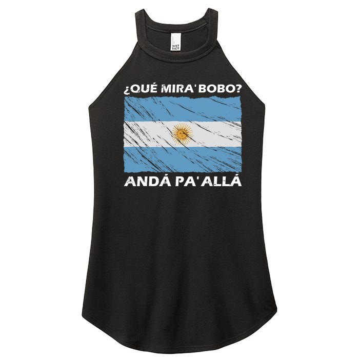 Vintage Argentina Flag Qué Miras Bobo Qué Mira Bobo Women's Perfect Tri Rocker Tank