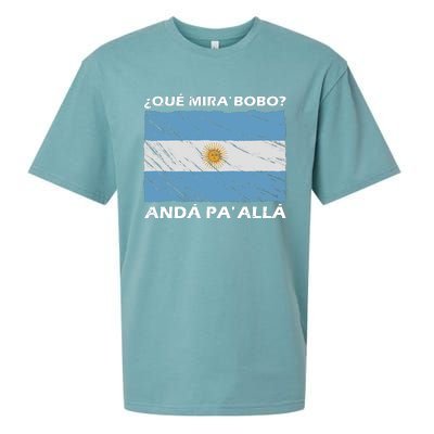 Vintage Argentina Flag Qué Miras Bobo Qué Mira Bobo Sueded Cloud Jersey T-Shirt