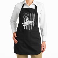 Vintage American Flag Snowmobiling Snowmobile Rider Apron
