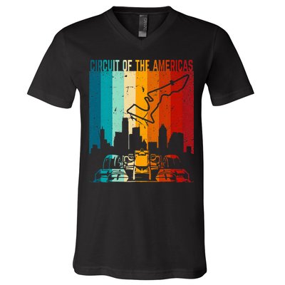 Vintage Austin Formula Racing Track Circuit Fan Race Retro V-Neck T-Shirt