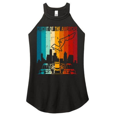 Vintage Austin Formula Racing Track Circuit Fan Race Retro Women's Perfect Tri Rocker Tank