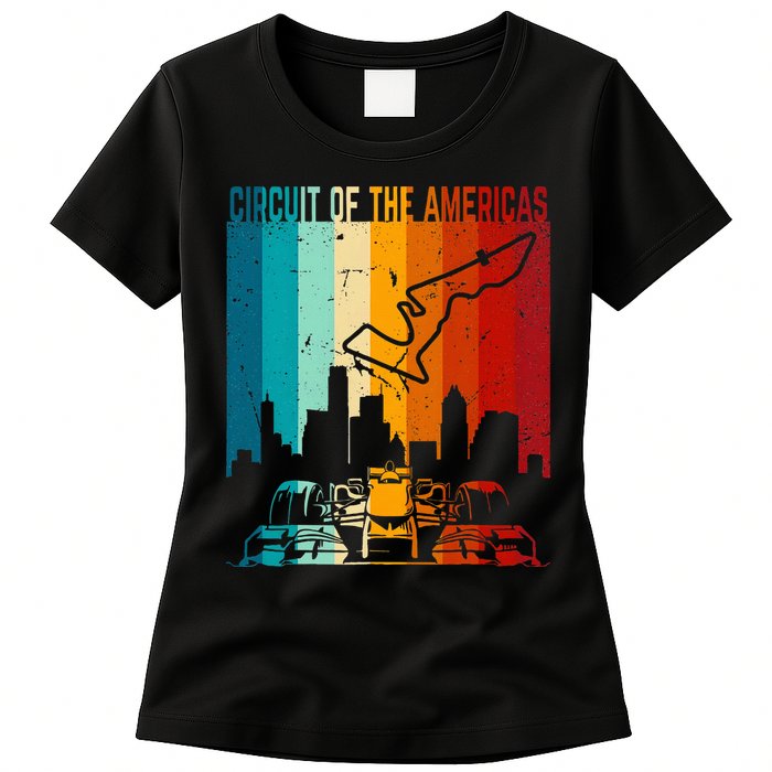 Vintage Austin Formula Racing Track Circuit Fan Race Retro Womens T-Shirt