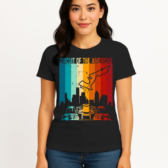 Vintage Austin Formula Racing Track Circuit Fan Race Retro Womens T-Shirt