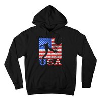 Vintage American Flag USA American USA Soccer Player Hoodie