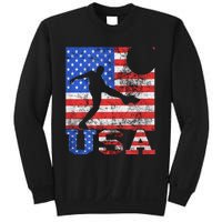 Vintage American Flag USA American USA Soccer Player Sweatshirt