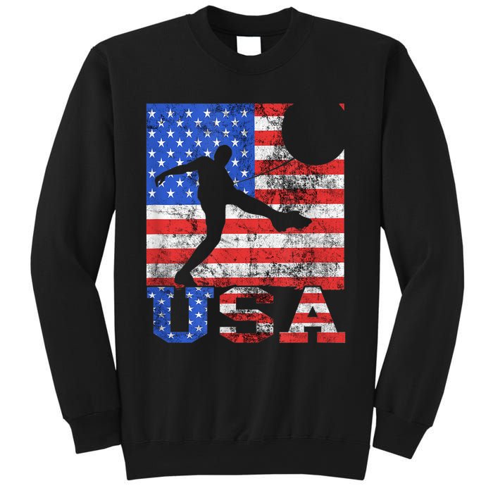 Vintage American Flag USA American USA Soccer Player Sweatshirt