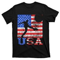 Vintage American Flag USA American USA Soccer Player T-Shirt