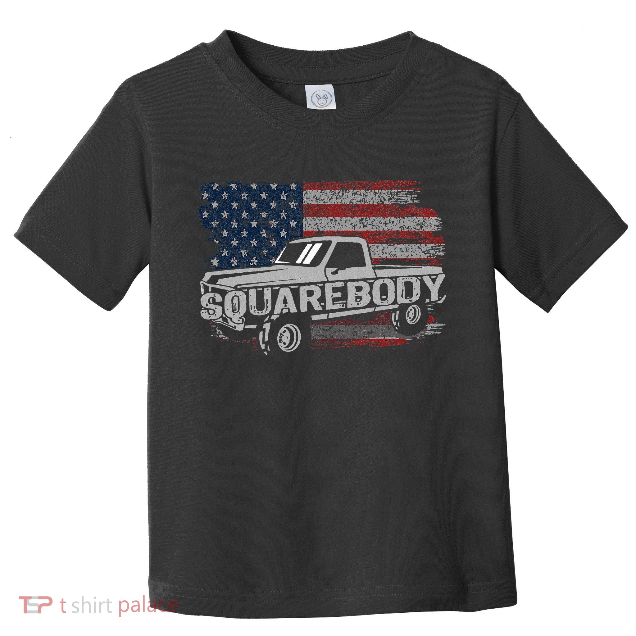 Vintage American Flag Squarebody - Square Body Truck Lover Toddler T-Shirt