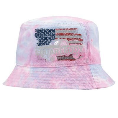 Vintage American Flag Squarebody - Square Body Truck Lover Tie-Dyed Bucket Hat