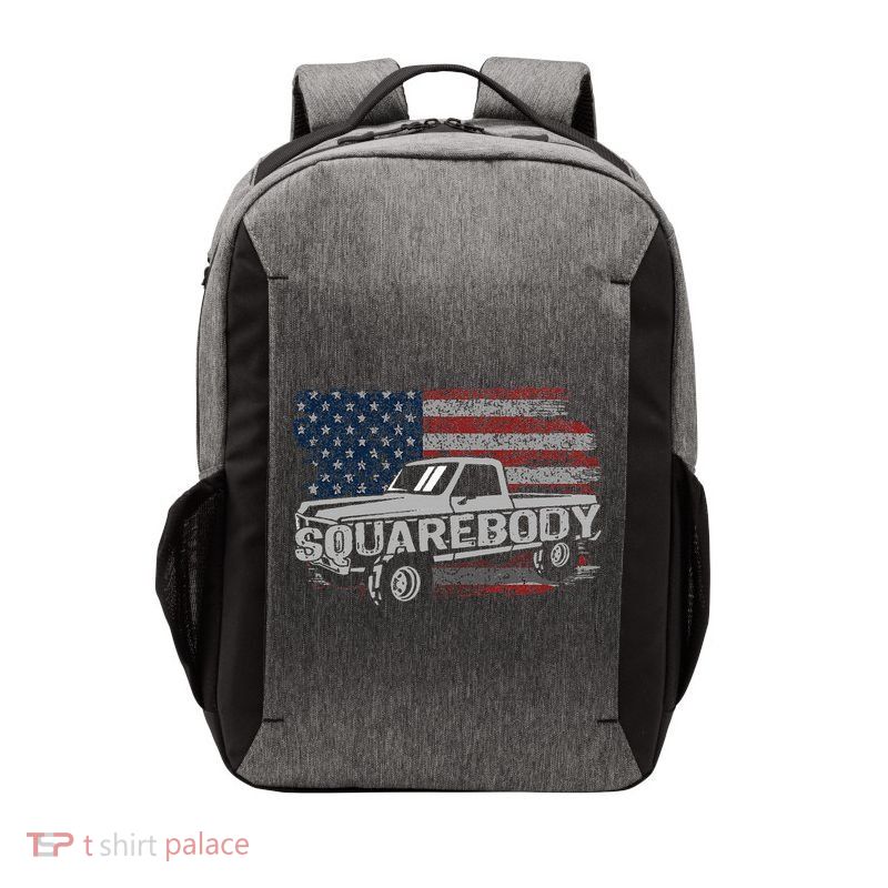 Vintage American Flag Squarebody - Square Body Truck Lover Vector Backpack
