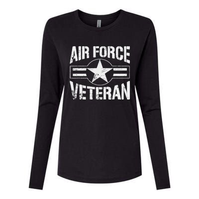 Vintage Air Force Veteran Tee Vintage USAF Veteran Womens Cotton Relaxed Long Sleeve T-Shirt