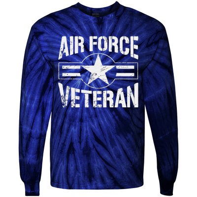 Vintage Air Force Veteran Tee Vintage USAF Veteran Tie-Dye Long Sleeve Shirt