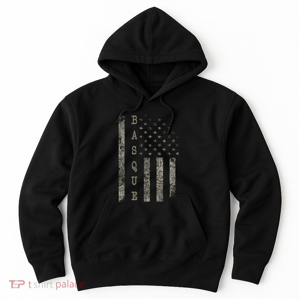 Vintage American Flag Basque Pride Hoodie