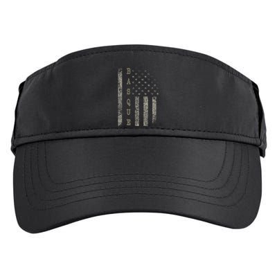 Vintage American Flag Basque Pride Adult Drive Performance Visor