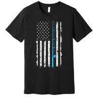 Vintage American Flag Fishing Rod Premium T-Shirt