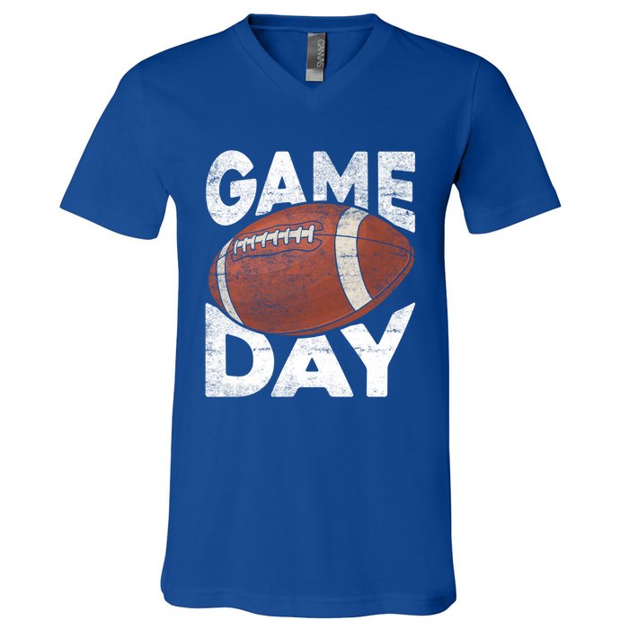 Vintage American Football Game Sports Lover Great Gift V-Neck T-Shirt