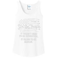 Vintage American Flag It Needs To Be Reread We The People Ladies Essential Tank