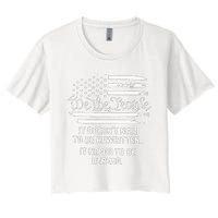 Vintage American Flag It Needs To Be Reread We The People Women's Crop Top Tee