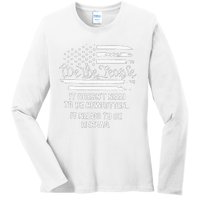 Vintage American Flag It Needs To Be Reread We The People Ladies Long Sleeve Shirt