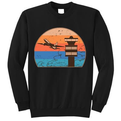 Vintage Airplane Flight Controller Tower Sweatshirt
