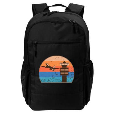 Vintage Airplane Flight Controller Tower Backpack