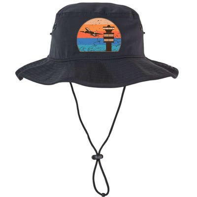 Vintage Airplane Flight Controller Tower Bucket Hat