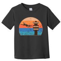 Vintage Airplane Flight Controller Tower Toddler T-Shirt