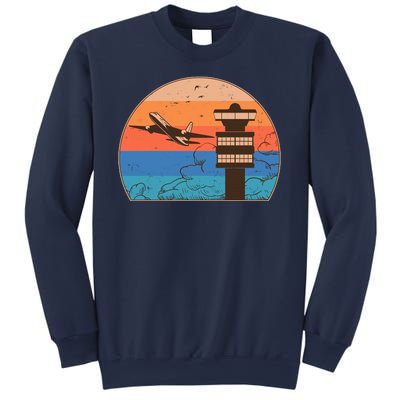 Vintage Airplane Flight Controller Tower Sweatshirt