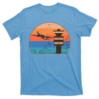 Vintage Airplane Flight Controller Tower T-Shirt