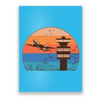 Vintage Airplane Flight Controller Tower Poster