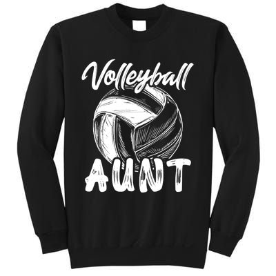 Volleyball Aunt For Wo Family Matching Player Team Auntie Sweatshirt