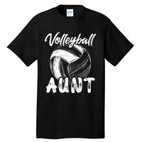 Volleyball Aunt For Wo Family Matching Player Team Auntie Tall T-Shirt