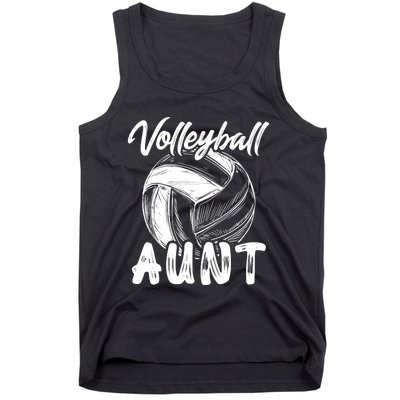 Volleyball Aunt For Wo Family Matching Player Team Auntie Tank Top