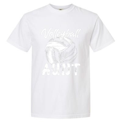 Volleyball Aunt For Wo Family Matching Player Team Auntie Garment-Dyed Heavyweight T-Shirt