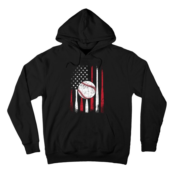 Vintage American Flag Baseball Team For Boy Girl Wo Hoodie