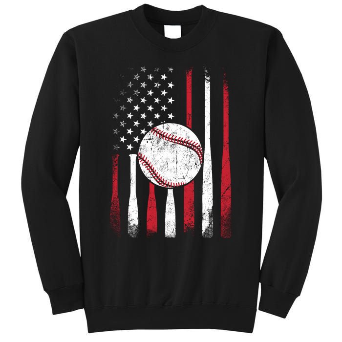 Vintage American Flag Baseball Team For Boy Girl Wo Sweatshirt