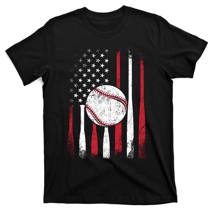 Vintage American Flag Baseball Team For Boy Girl Wo T-Shirt