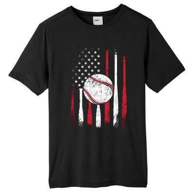 Vintage American Flag Baseball Team For Boy Girl Wo Tall Fusion ChromaSoft Performance T-Shirt