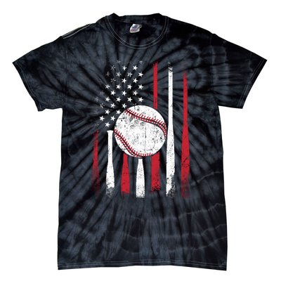 Vintage American Flag Baseball Team For Boy Girl Wo Tie-Dye T-Shirt