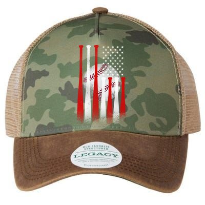 Vintage American Flag Baseball Cool Gift Baseball Fans Gift Legacy Tie Dye Trucker Hat